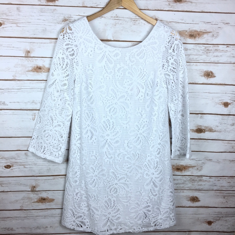 Lilly Pulitzer Foley Lace Tunic Shift Dress Small